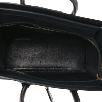 Celine Drummed Calfskin Nubuck Nano Tri-Color Luggage Ruby 4 of 19
