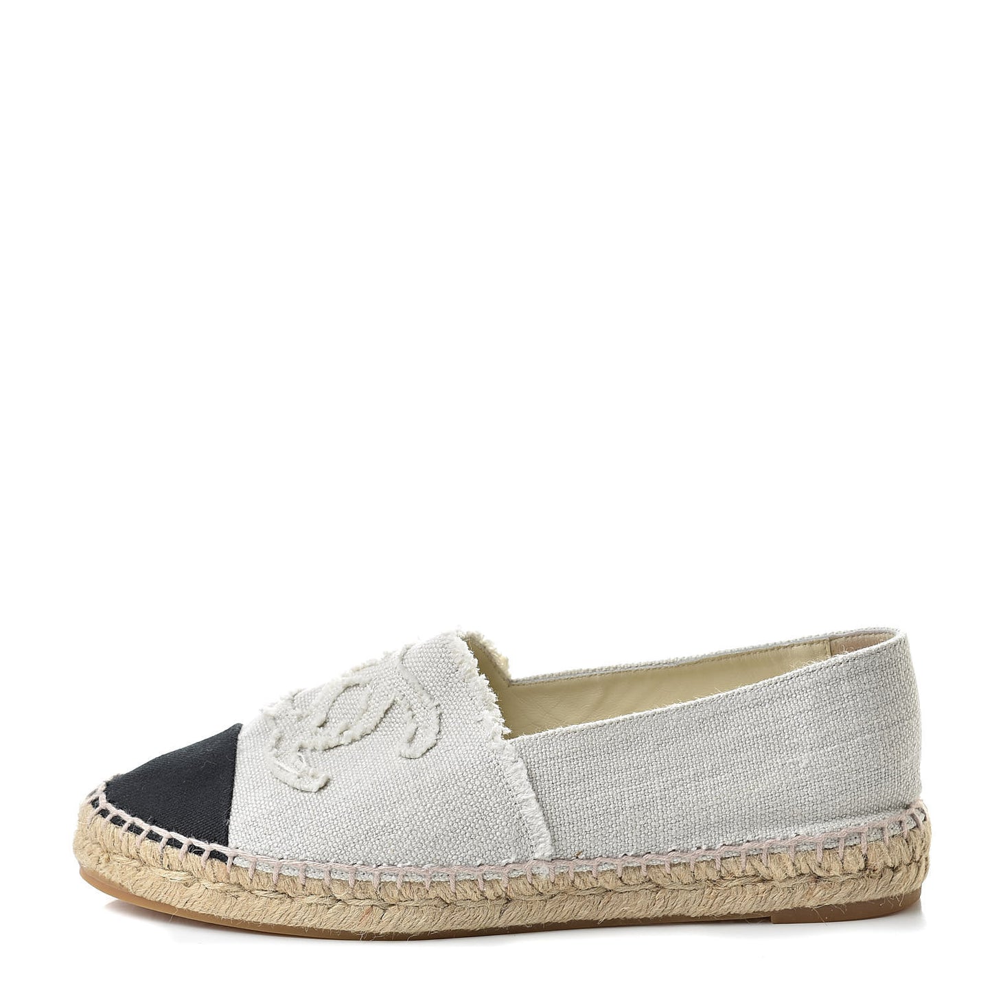 Linen CC Espadrilles 40 Beige Black