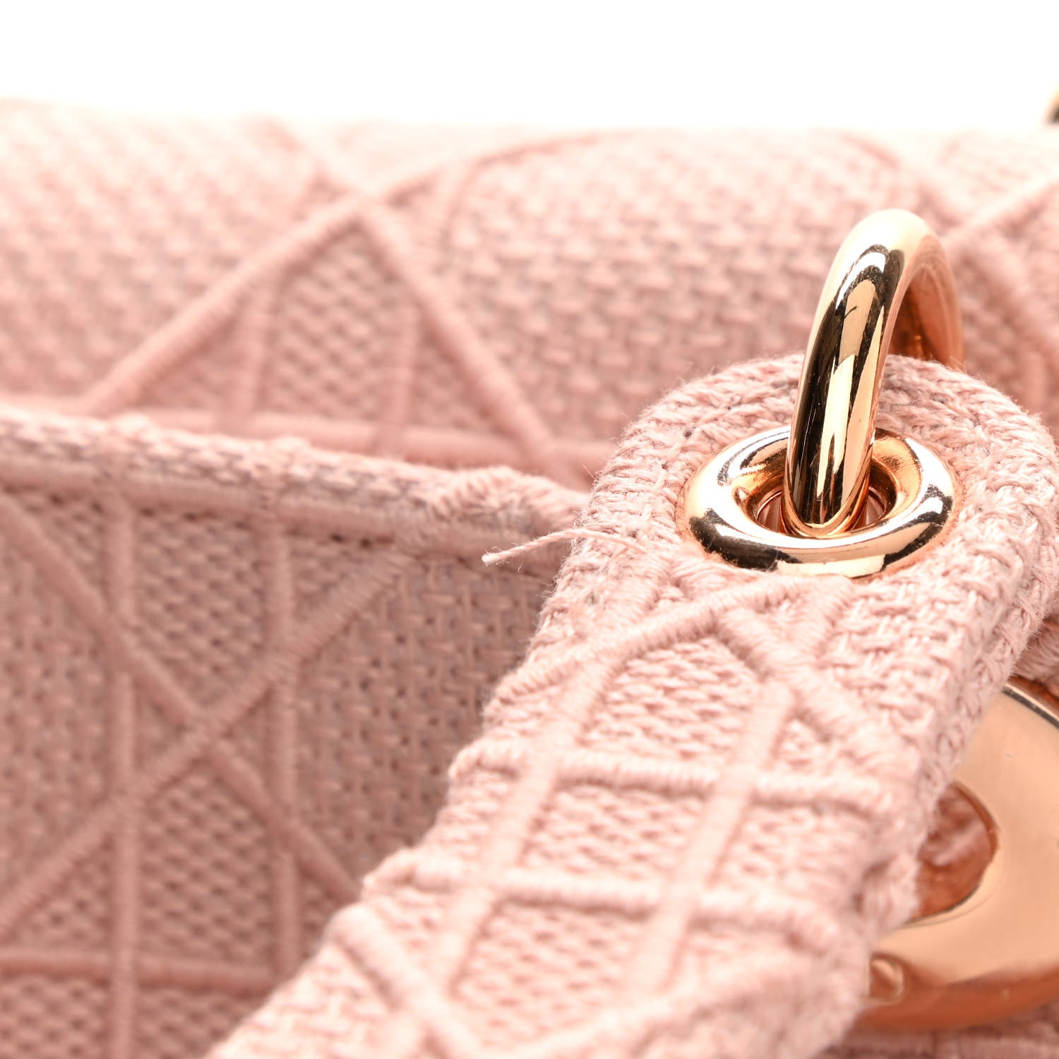 Christian Dior Canvas Embroidered Cannage Medium Lady D-Lite Pink 13 of 14