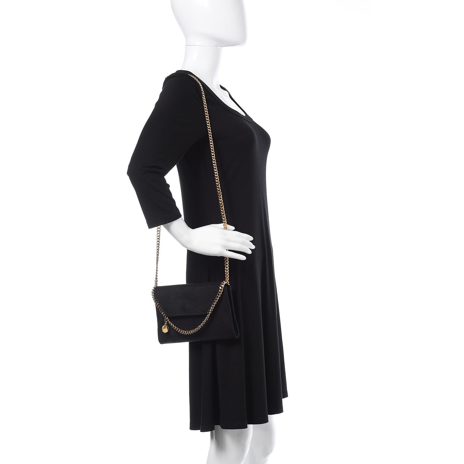 Stella McCartney Shaggy Deer Falabella Mini Crossbody Bag Black 2 of 9