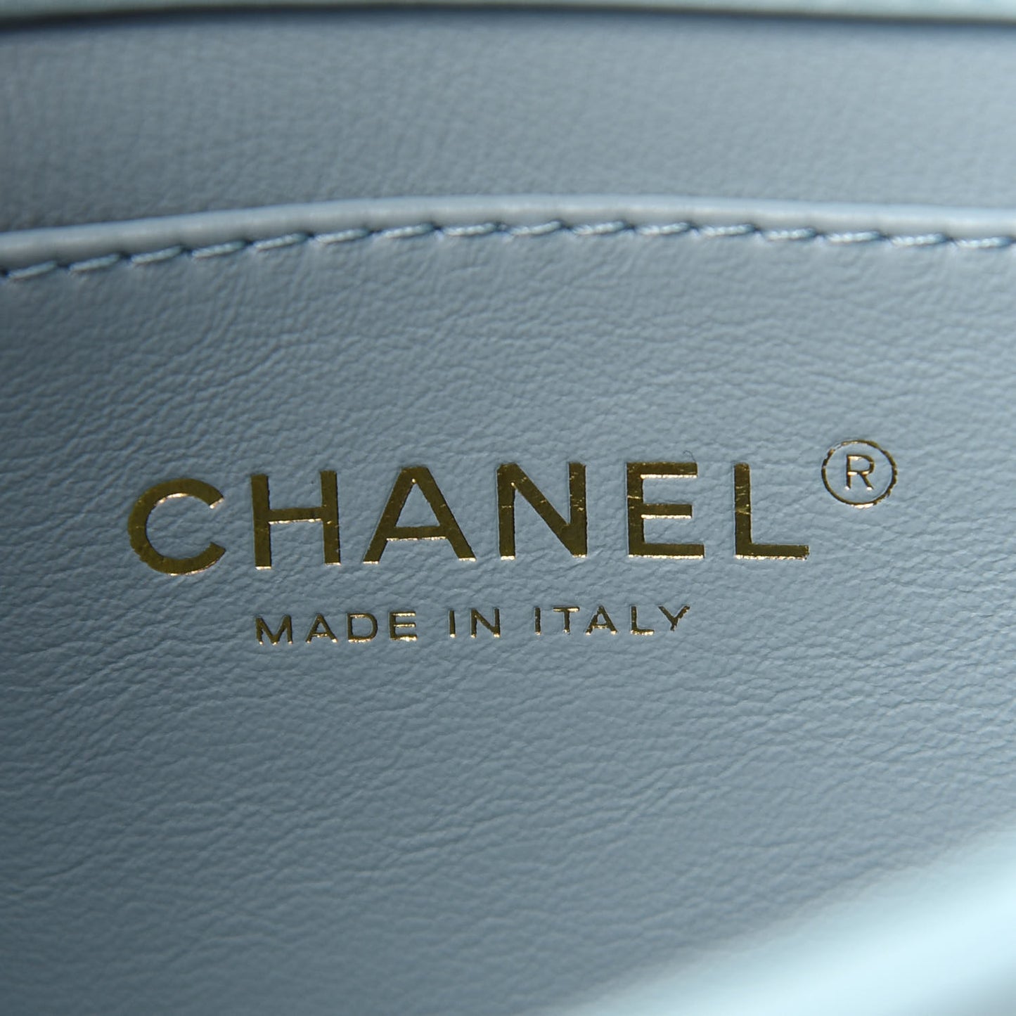 Lambskin Enamel Quilted Mini Pending CC Square Flap Light Blue