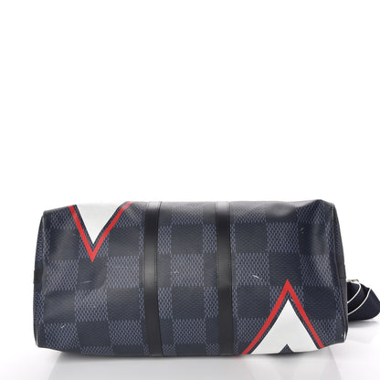 Louis Vuitton Damier Cobalt America's Cup Regatta Keepall Bandouliere 55 16 of 18