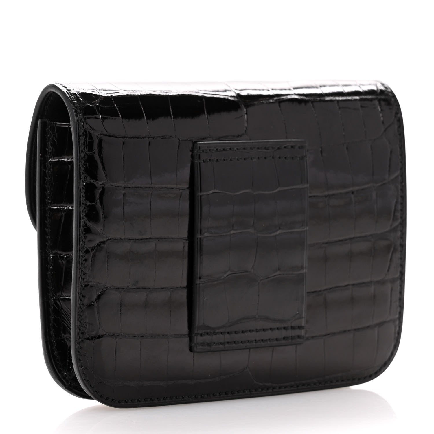 Hermes Shiny Alligator Constance Slim Wallet Black 4 of 10