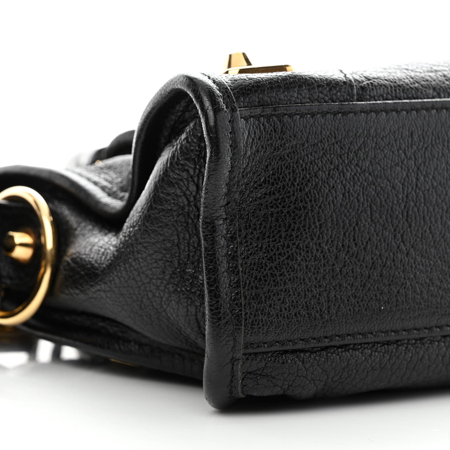 Balenciaga Chevre Gold Metallic Edge Hardware Mini City Black 9 of 11