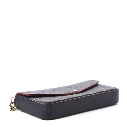 Louis Vuitton Empreinte Pochette Felicie Chain Wallet Marine Rouge 4 of 12
