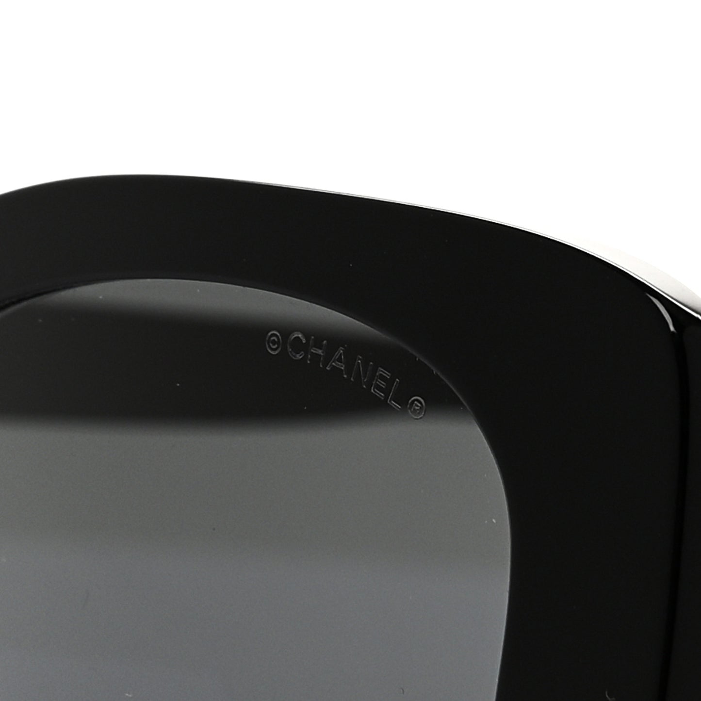 Acetate Strass Square Sunglasses 5422-B-A Black White