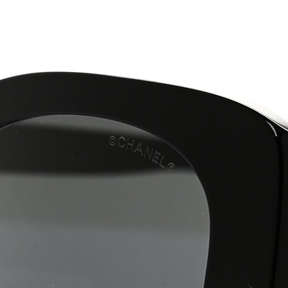 Chanel Acetate Strass Square Sunglasses 5422-B-A Black White 7 of 7