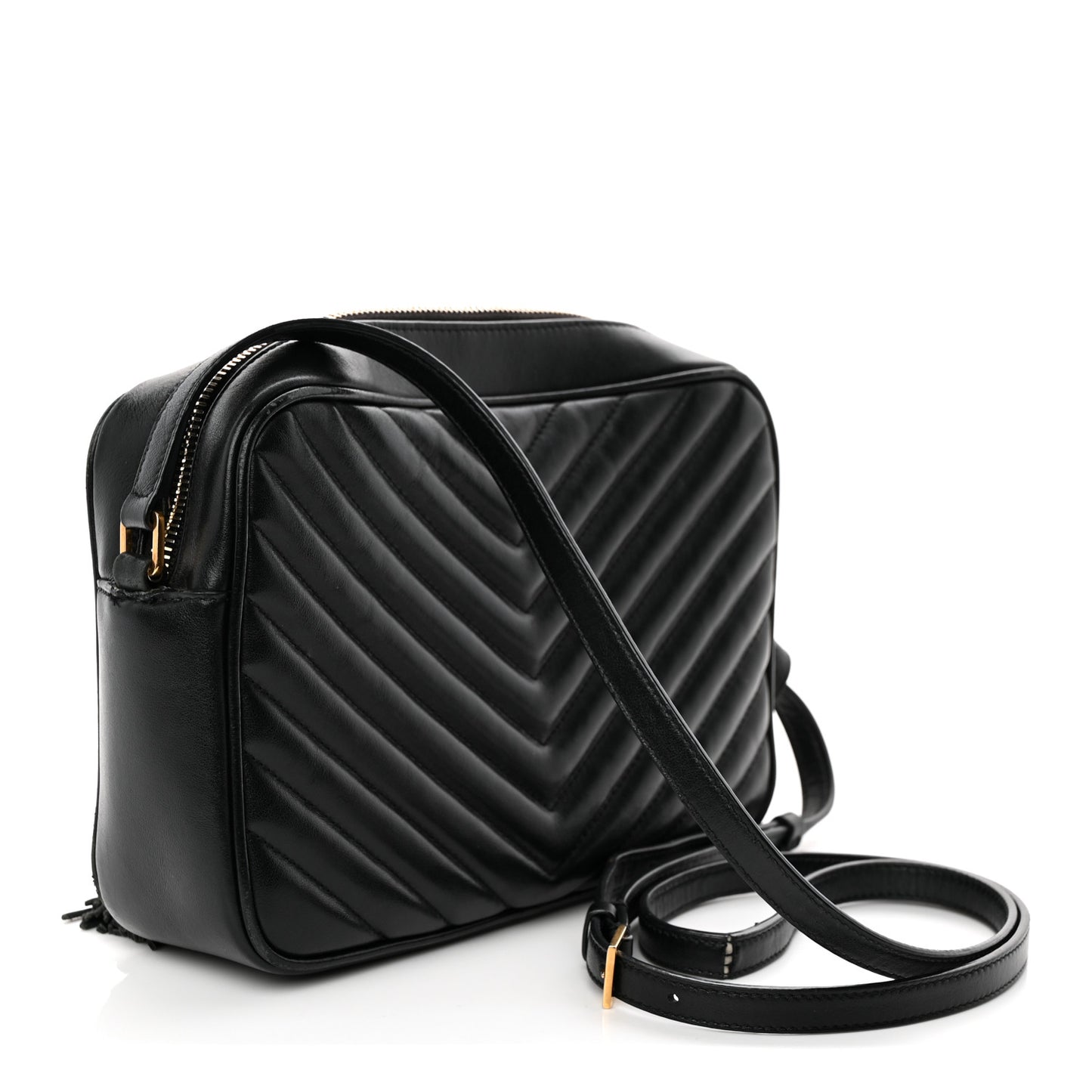 Calfskin Matelasse Monogram Lou Camera Bag Black