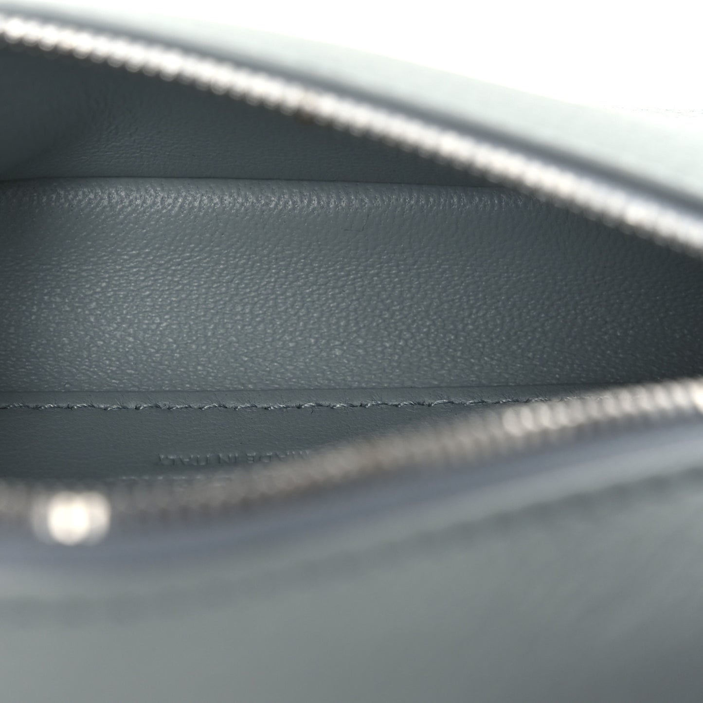 Grained Calfskin Extra Pocket Mini Pouch Minty Breeze