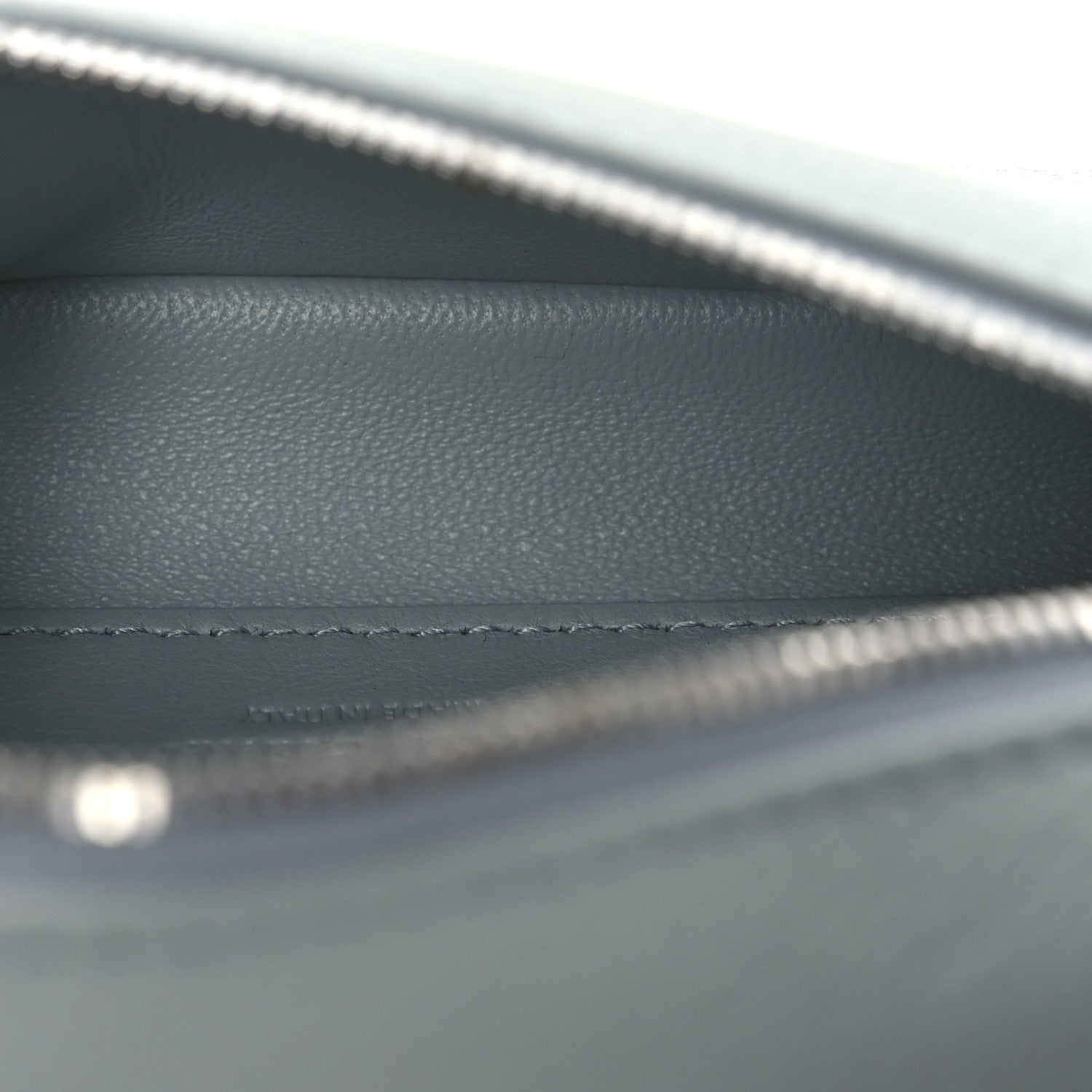 Loro Piana Grained Calfskin Extra Pocket Mini Pouch Minty Breeze 5 of 10