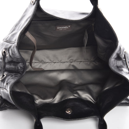 Chanel Glazed Caviar Large Pocket In The City Tote Black 5 of 13