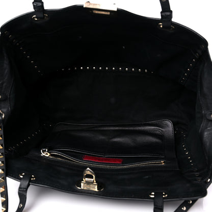 Valentino Garavani Vitello Medium Rockstud Tote Black 4 of 24
