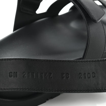 Hermes Calfskin Womens Chypre Sandals 38 Black 8 of 8