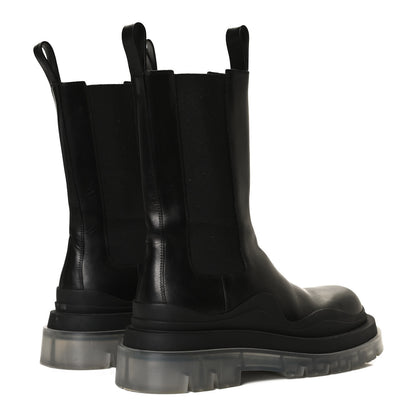 Bottega Veneta Calfskin The Tire Chelsea Boots 39 Black Transparent 4 of 14