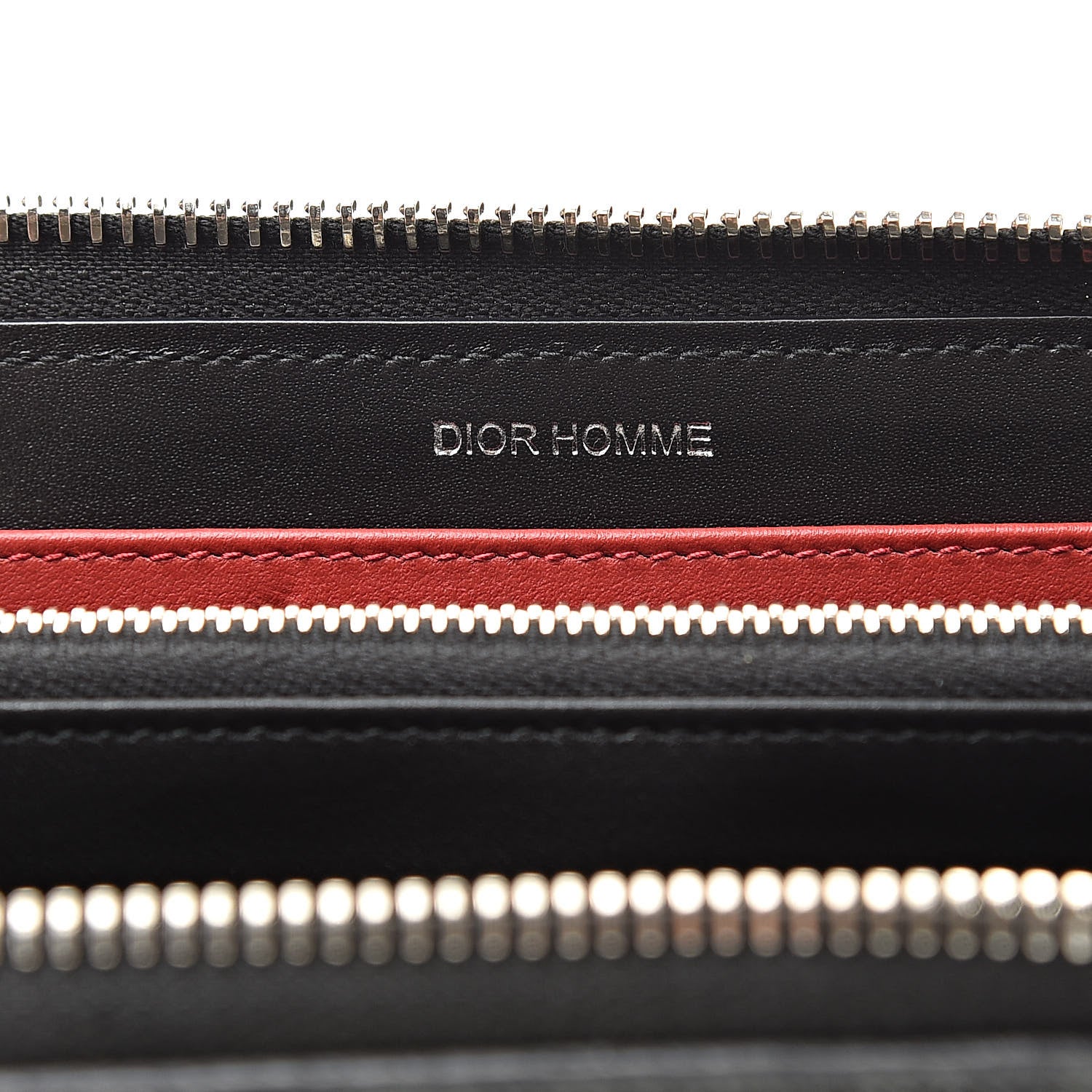 Christian Dior HOMME Monogram Coated Canvas Zip Aroun Wallet Grise 6 of 7