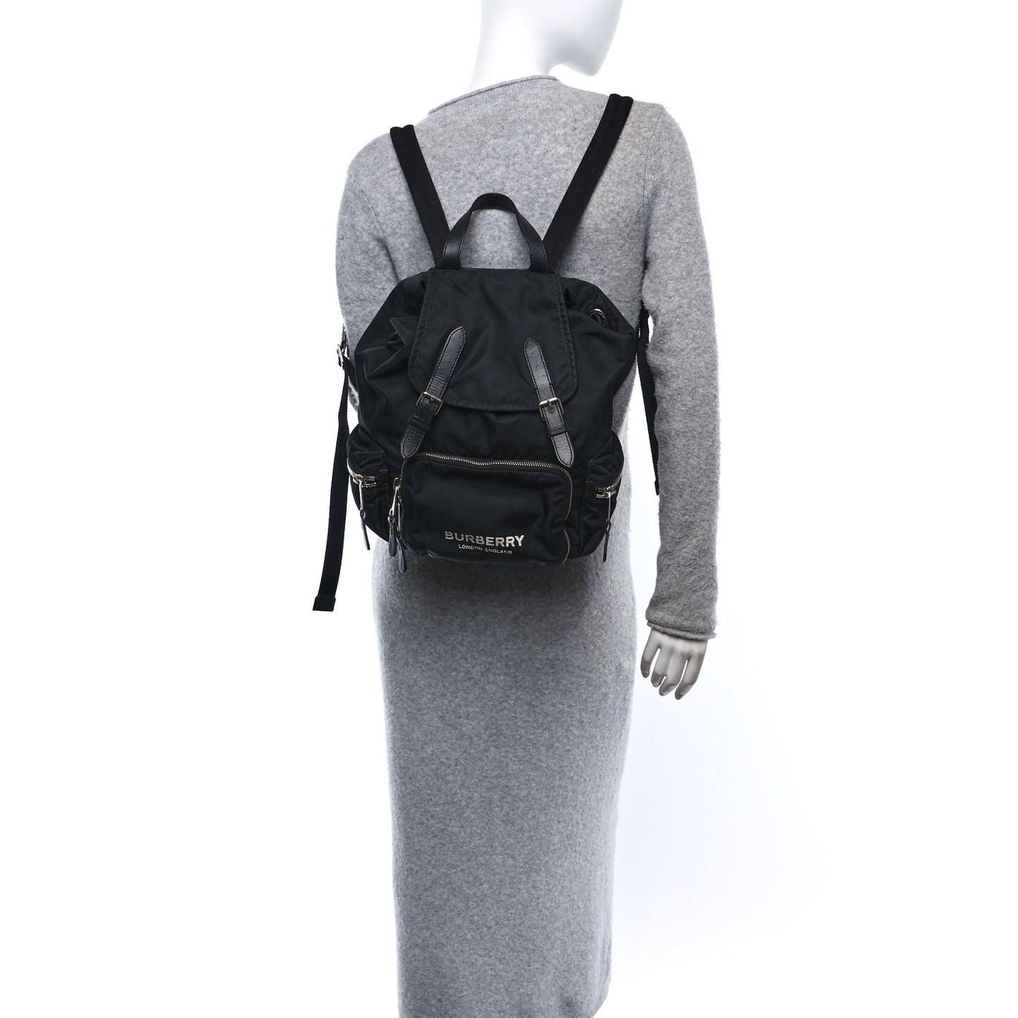 Nylon Logo Print Small Rucksack Backpack
