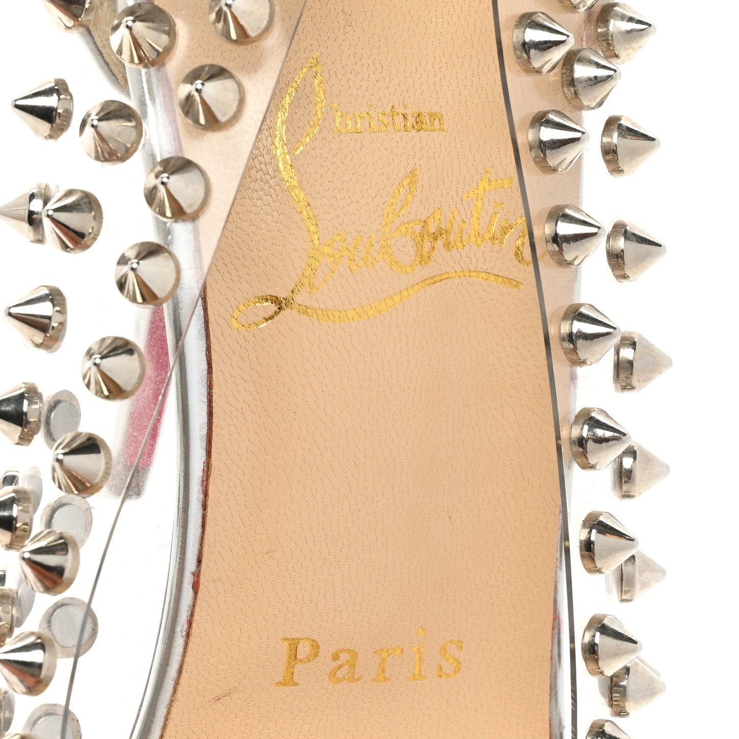 PVC Metallic Gloss Spike Me 100 Pumps 38 Silver
