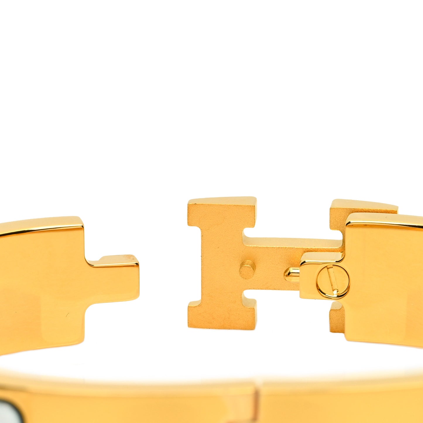 Enamel Narrow Clic Clac H Bracelet PM White