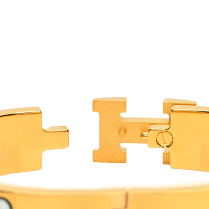 Hermes Enamel Narrow Clic Clac H Bracelet PM White 3 of 4