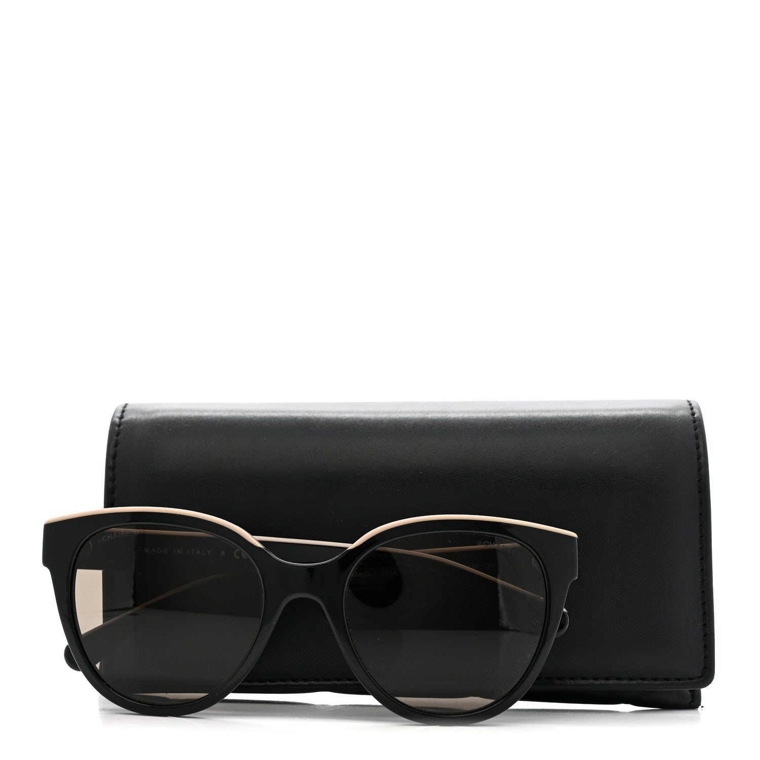 Chanel Acetate CC Butterfly Sunglasses 5414 Black Beige 9 of 9