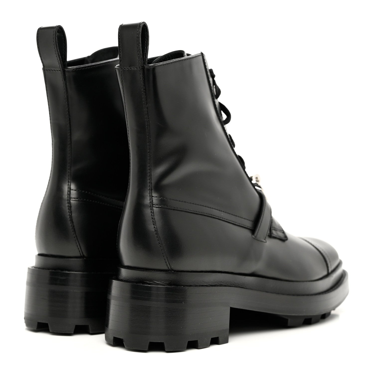 Hermes Glossed Calfskin Funk Ankle Boots 36 Black 4 of 8