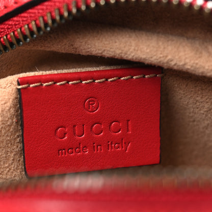 Gucci Calfskin Matelasse Mini GG Marmont Chain Shoulder Bag Hibiscus Red 6 of 10