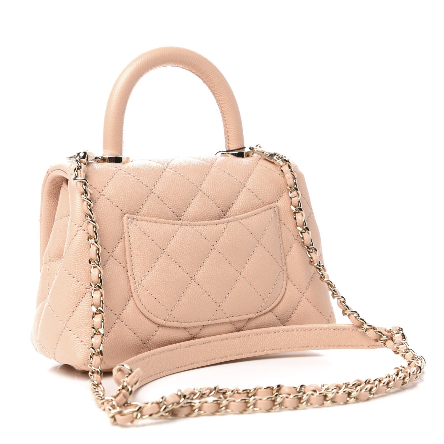 Chanel Caviar Quilted Extra Mini Coco Handle Flap Light Pink 3 of 10