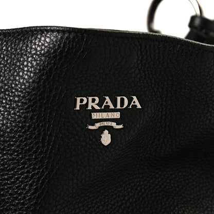 Prada Vitello Daino Tote Black 8 of 13