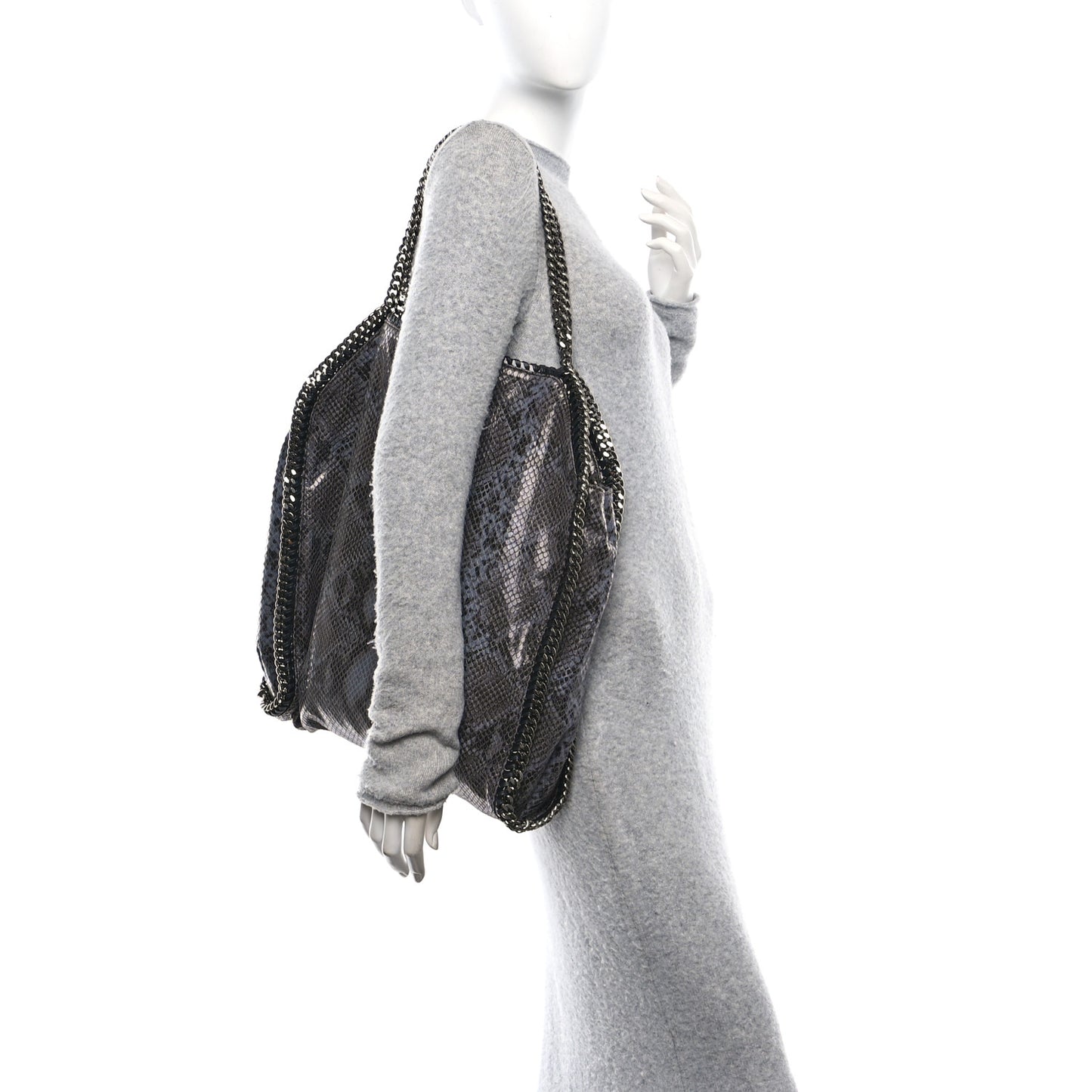 Eco Python Big Falabella Hobo Dark Grey