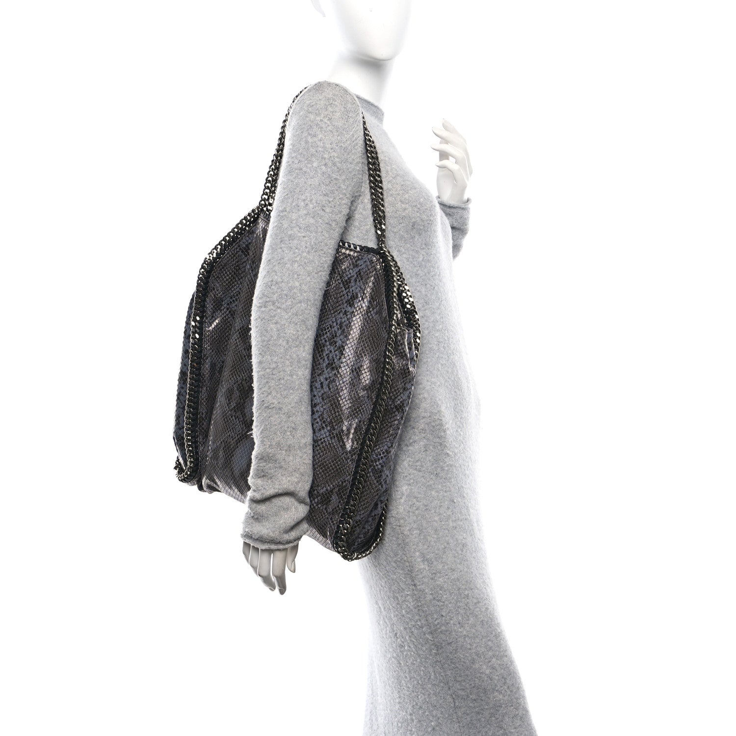 Stella McCartney Eco Python Big Falabella Hobo Dark Grey 2 of 11