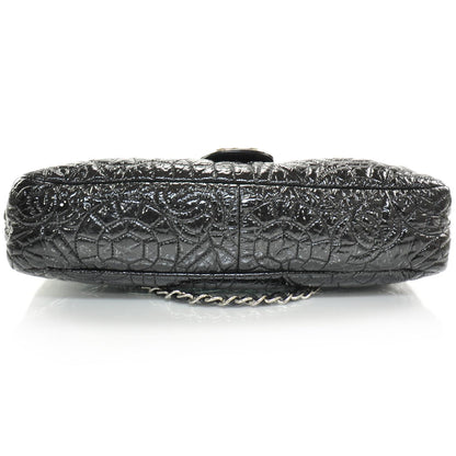 Chanel Vinyl Graphic Edge Flap Bag Black 5 of 11