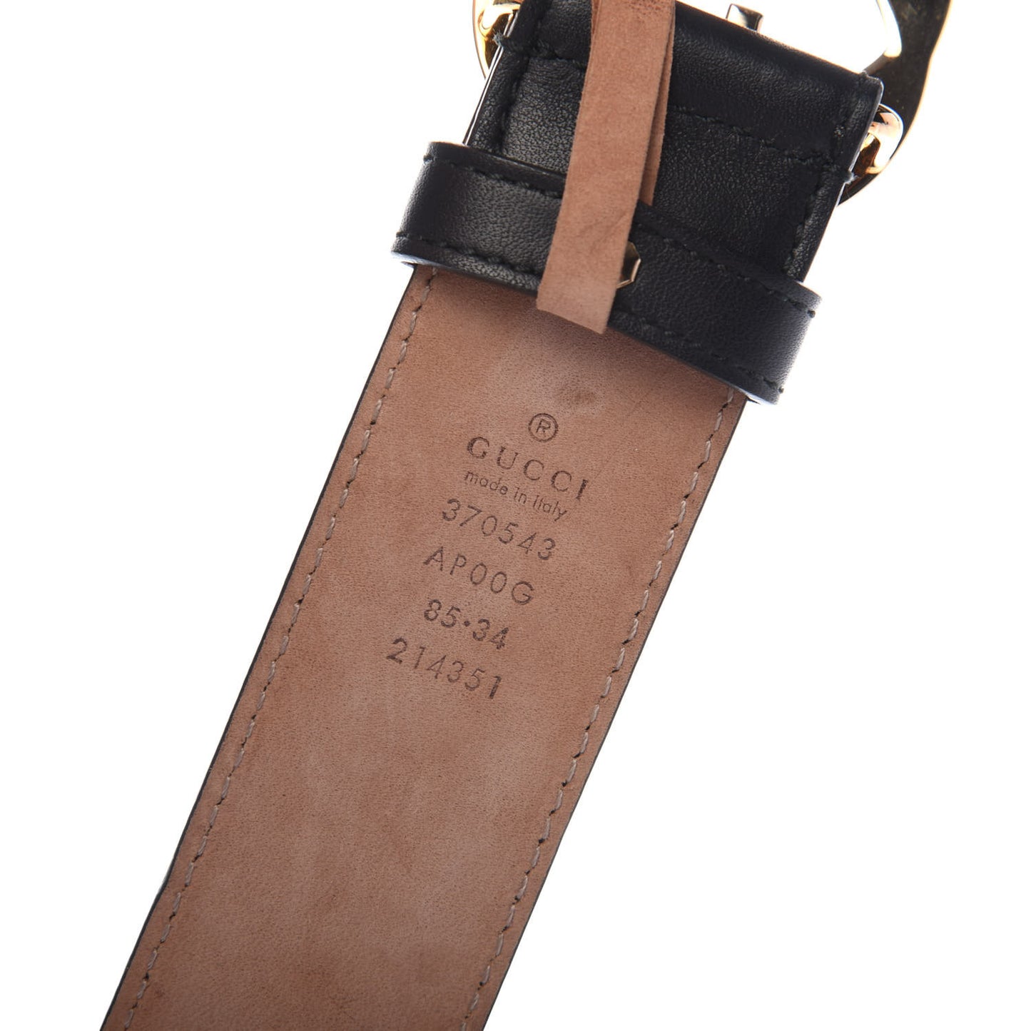 Calfskin Interlocking G 37mm Belt 85 34 Black