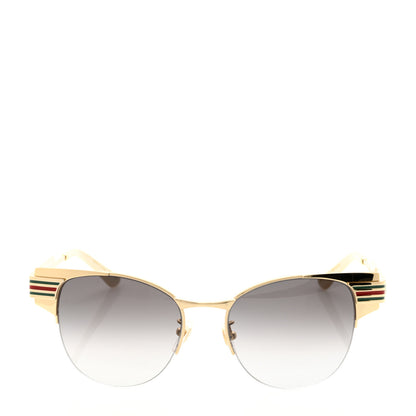 Gucci Cat Eye Web Sunglasses GG0521S Gold 1 of 8