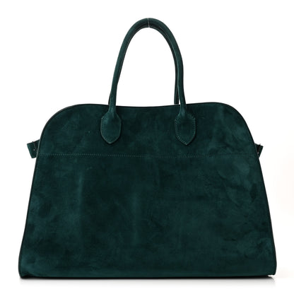 The Row Suede Soft Margaux 15 Teal Green 1 of 9
