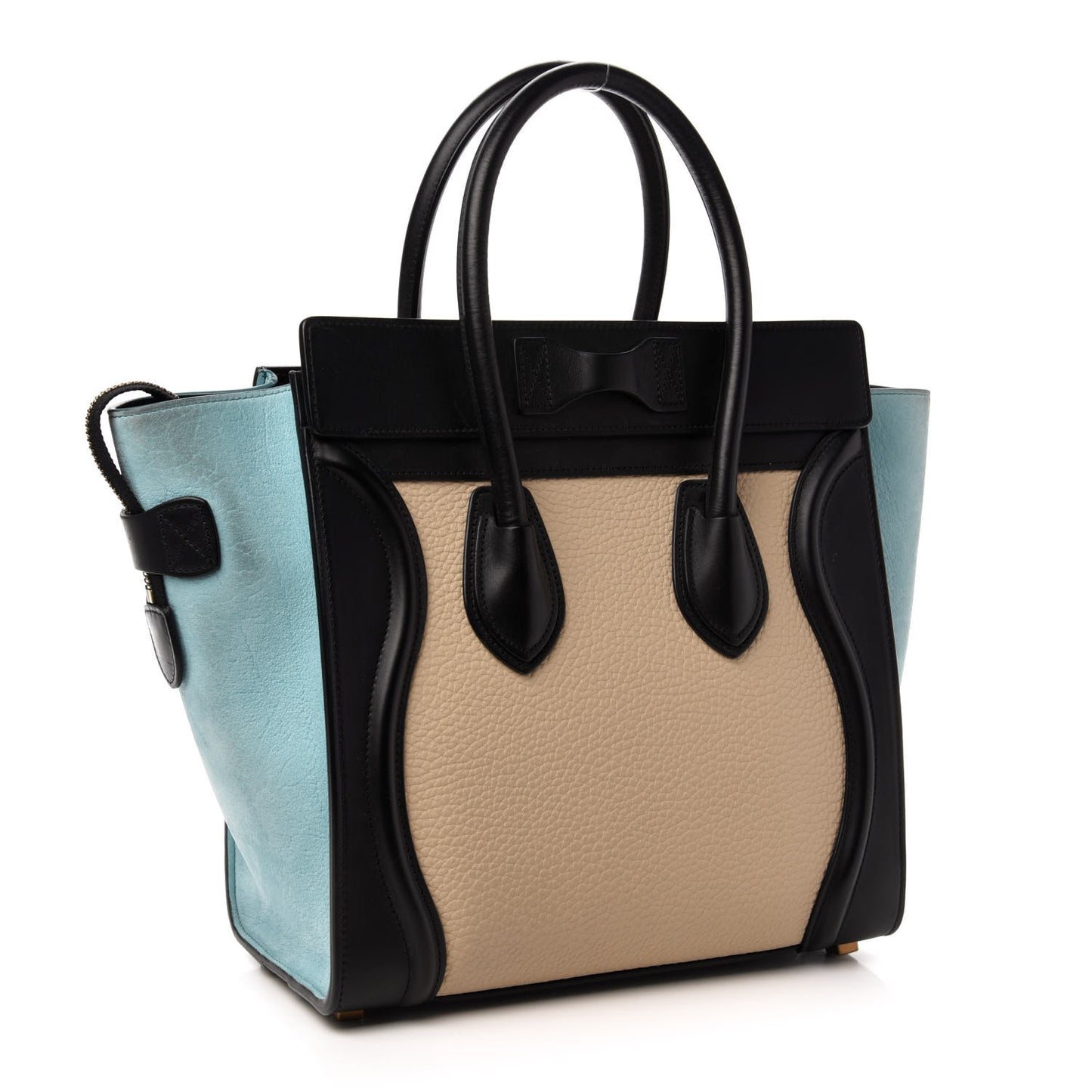 Bullhide Drummed Calfskin Micro Tri-Color Luggage Antarctic