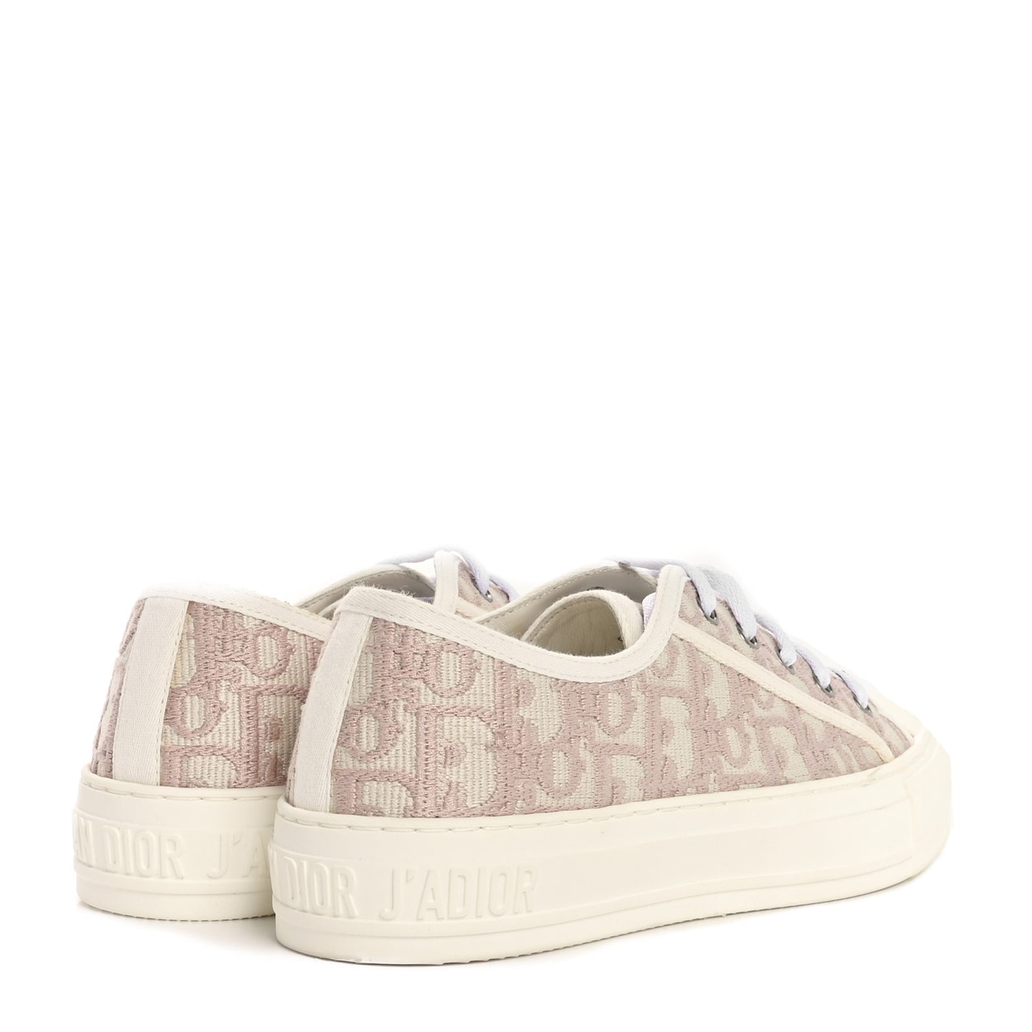 Canvas Oblique Walk'N'Dior Low Top Sneakers 37 Powder Nude