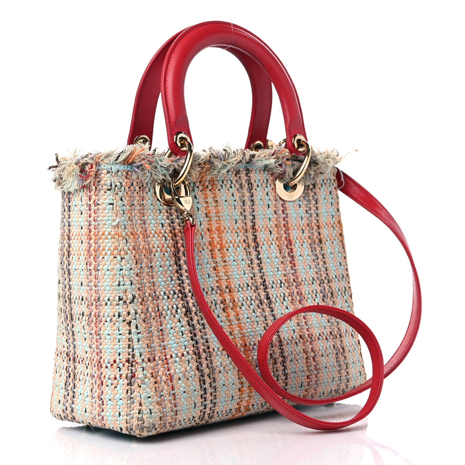 Christian Dior Tweed Heart Deco Medium Lady Dior Multicolor 2 of 18