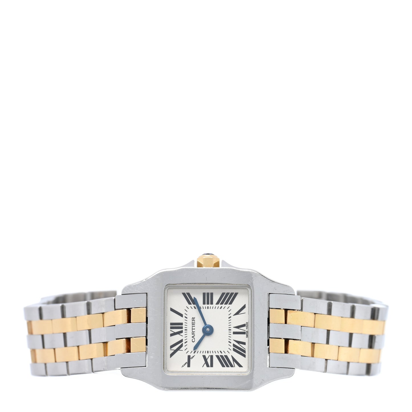Stainless Steel 18K Yellow Gold 20mm Santos Demoiselle Quartz Watch