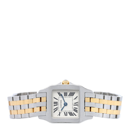 Cartier Stainless Steel 18K Yellow Gold 20mm Santos Demoiselle Quartz Watch 2 of 4