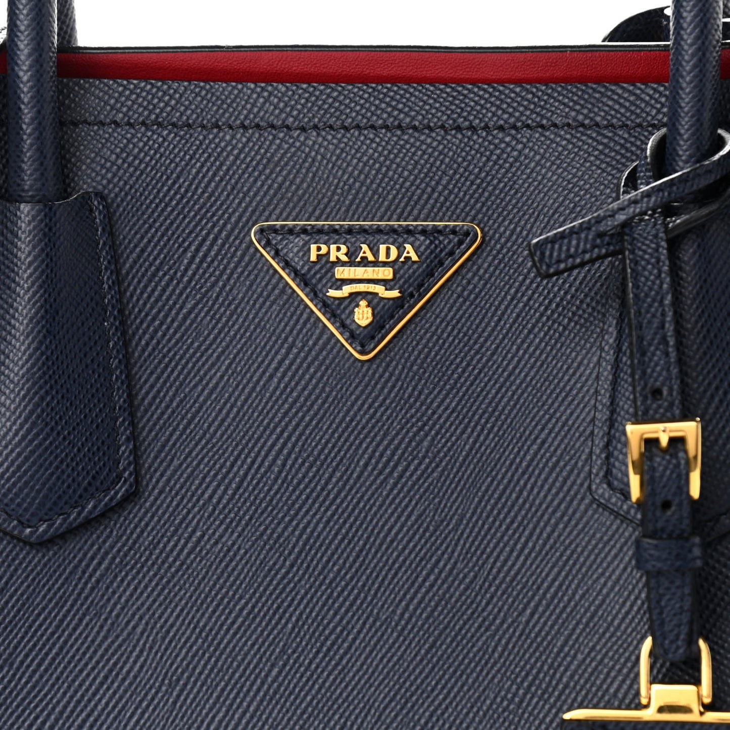 Saffiano Cuir Medium Double Bag Baltico