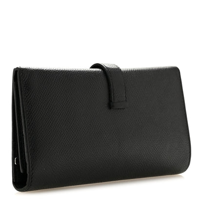 Hermes Epsom Tri-Fold Bearn Gusset Wallet Black 3 of 11