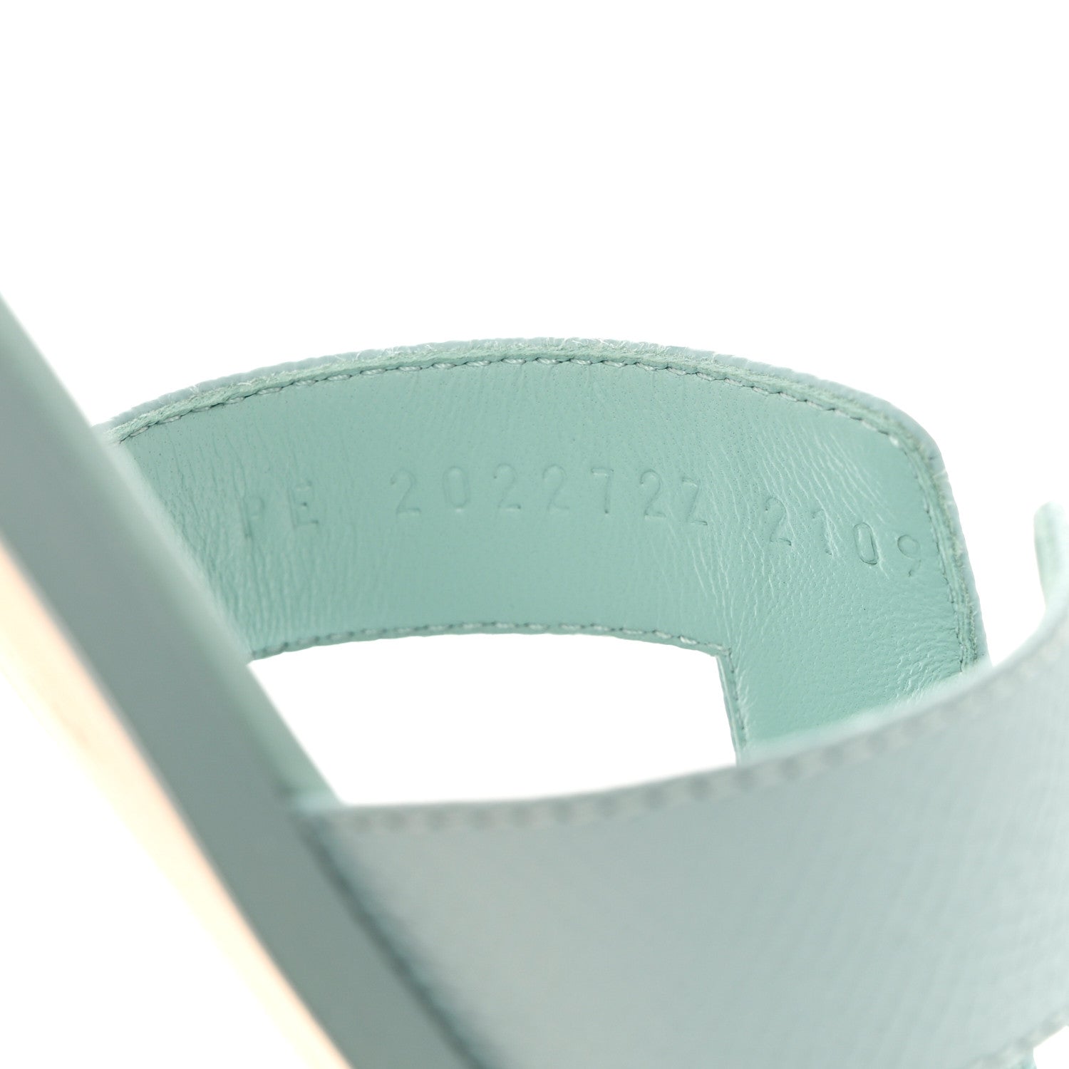 Hermes Epsom Oran Sandals 38 Vert Embrun 6 of 10