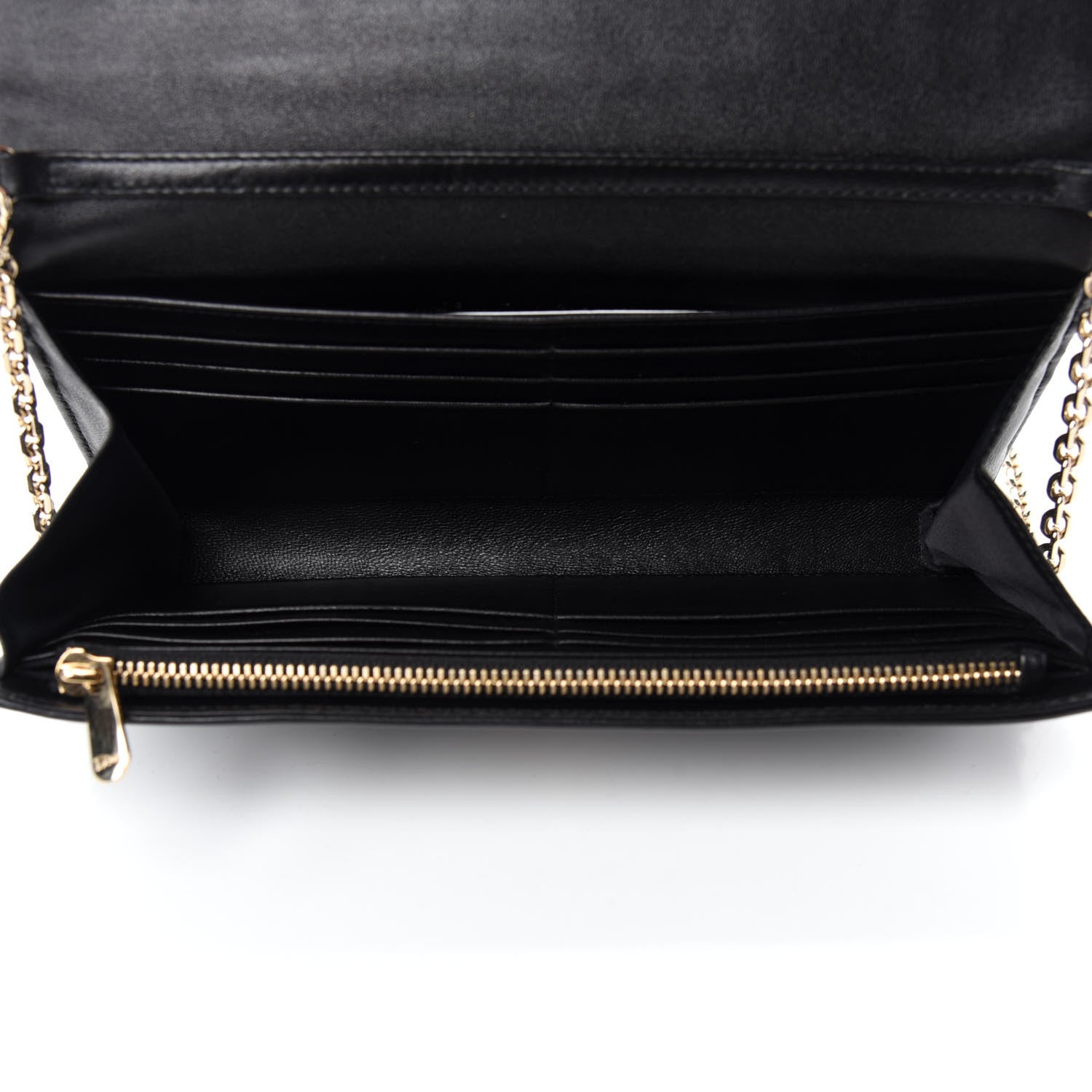 Christian Dior Lambskin Cannage Lady Dior Rendezvous Wallet On Chain Black 5 of 10
