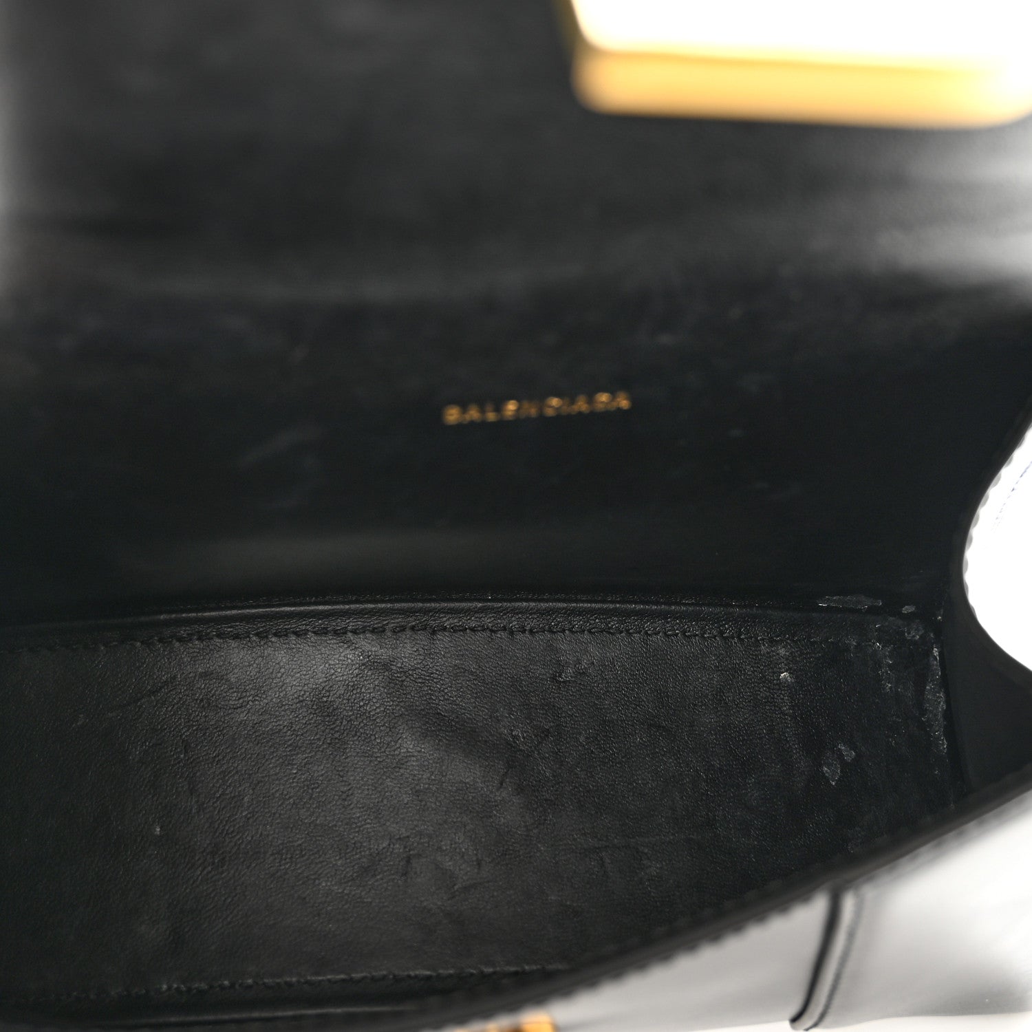 Balenciaga Shiny Box Calfskin Hourglass Top Handle Bag XS Black 6 of 11