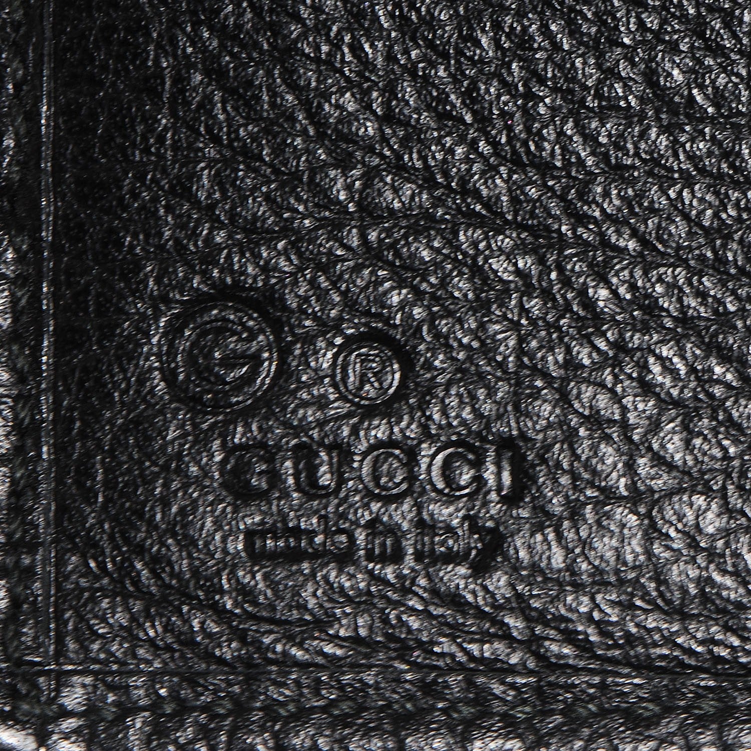 Gucci Denim Monogram French Flap Wallet Black 6 of 7