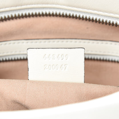 Gucci Calfskin Matelasse Medium GG Marmont Chain Shoulder Bag Mystic White 7 of 16