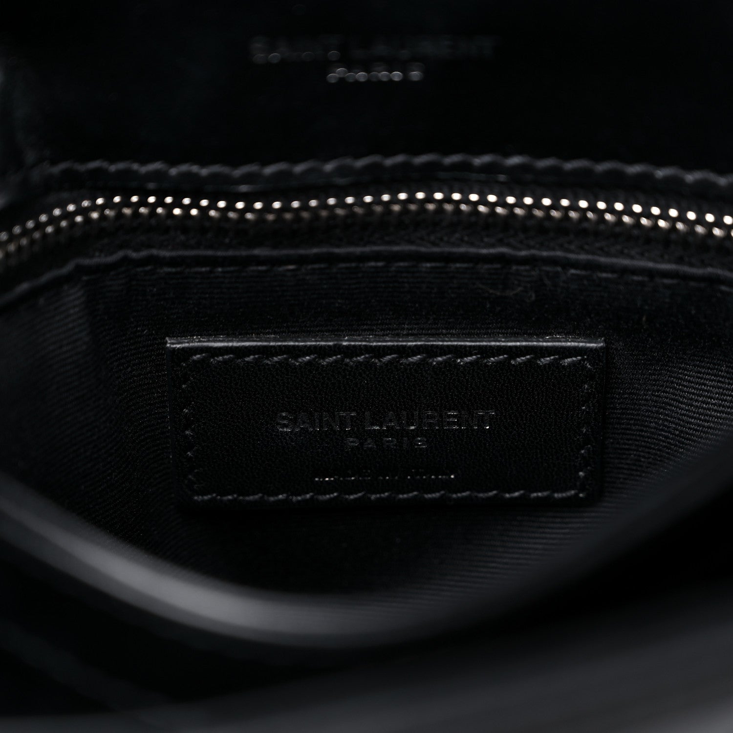 Saint Laurent Calfskin Y Quilted Monogram Toy Loulou Crossbody Bag Black 7 of 11