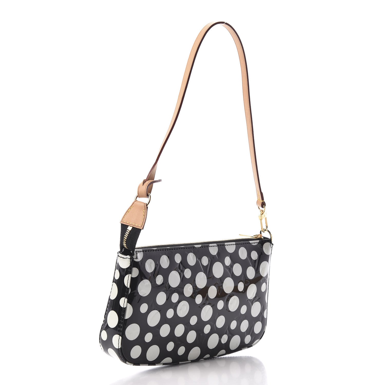 Louis Vuitton Vernis Kusama Infinity Dots Pochette Accessories Black 3 of 9