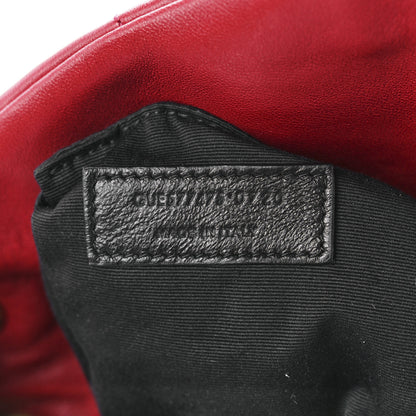 Saint Laurent Lambskin Quilted Medium Loulou Puffer Monogram Chain Satchel Opyum Red 8 of 12