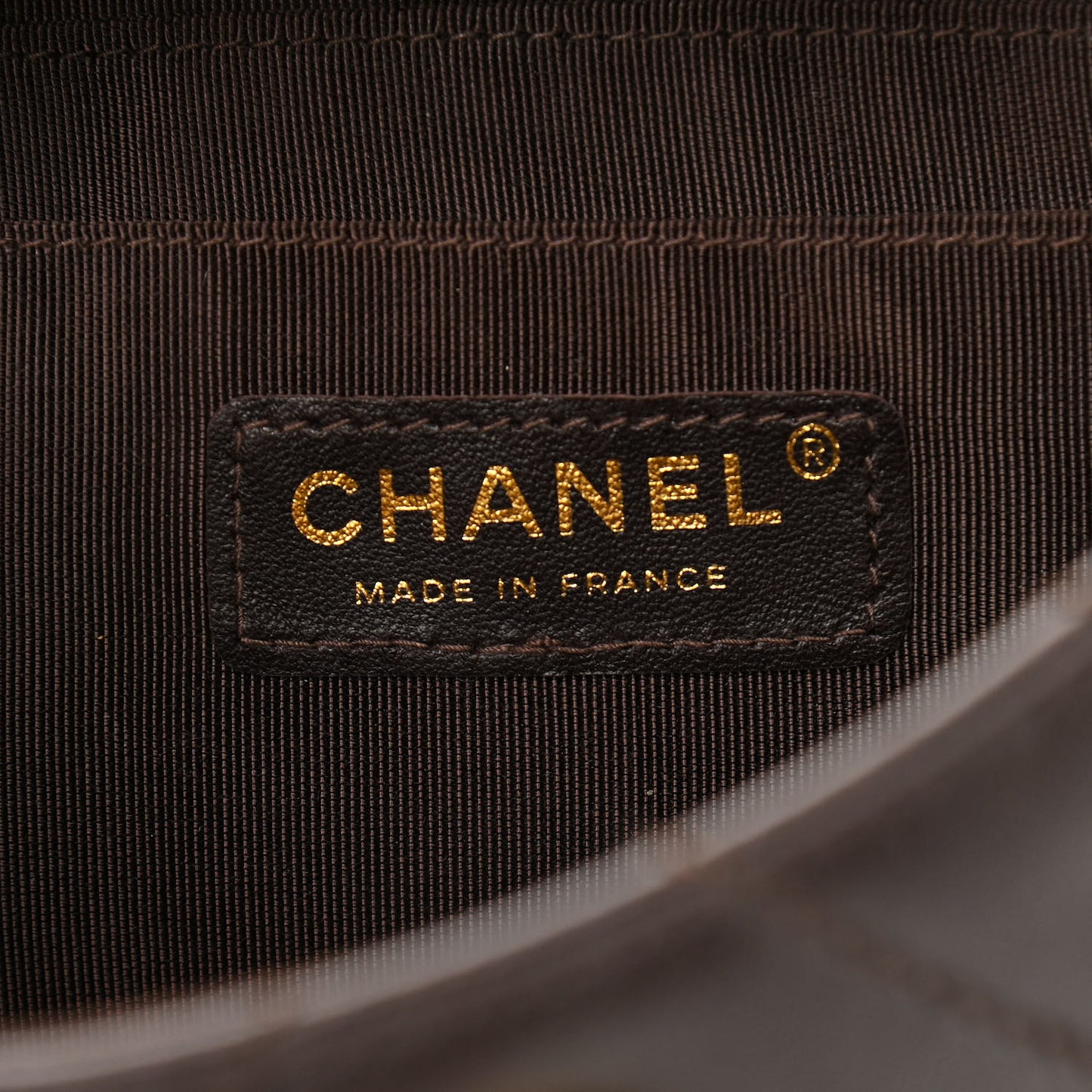 Lambskin Chevron Quilted Medium Single Flap Bag Dark Brown